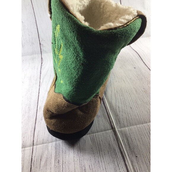 John Deere Cowboy Boot Slippers Boys Brown/Green Youth L/XL 3-5 - Picture 16 of 16